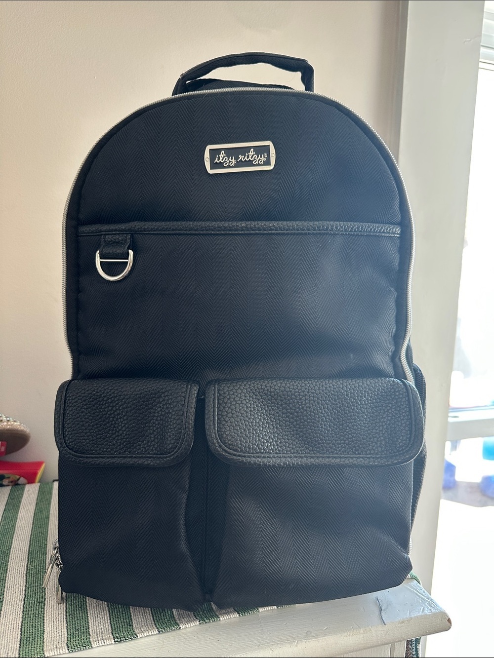 Itzy Ritzy Boss Diaper Backpack Black